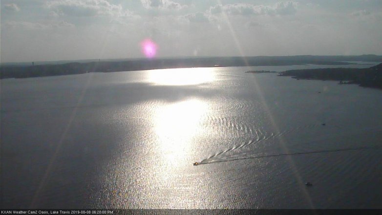 Lake Travis webcam, August 8, 2019 5:30 PM CT
