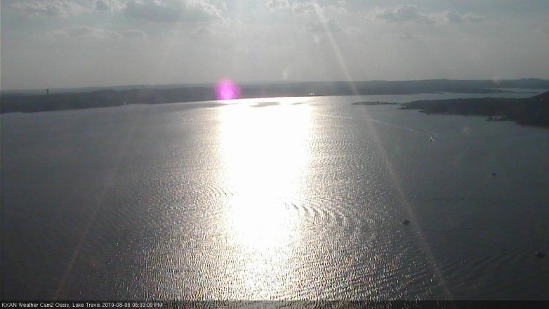 Lake Travis webcam, August 8, 2019 5:35 PM CT