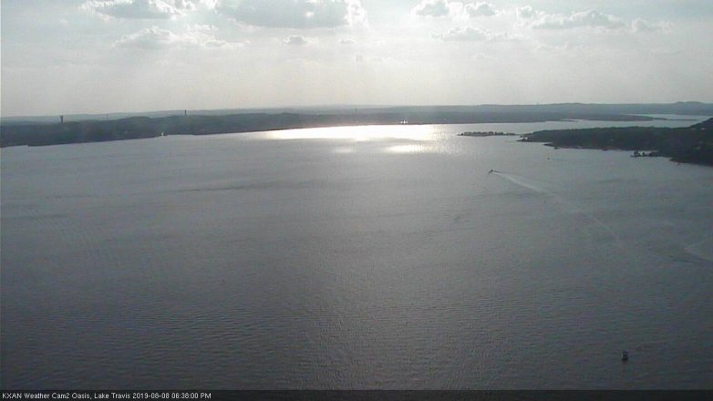 Lake Travis webcam, August 8, 2019 5:40 PM CT