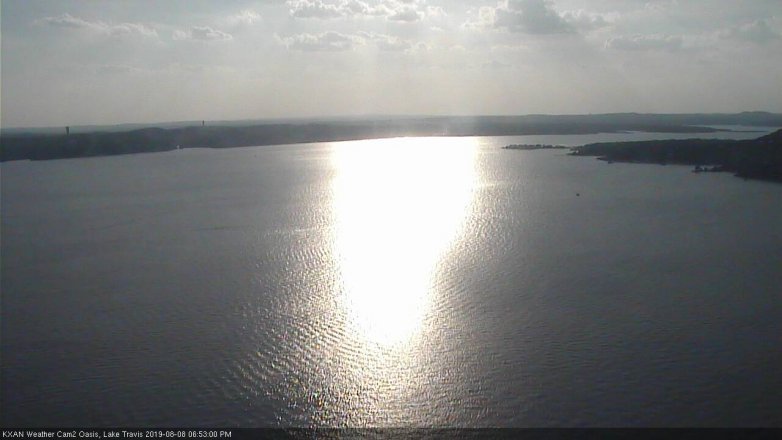 Lake Travis webcam, August 8, 2019 5:55 PM CT