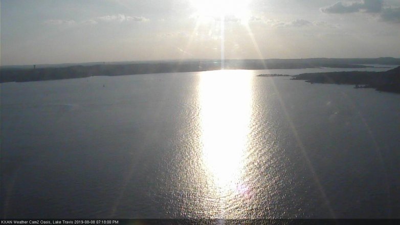 Lake Travis webcam, August 8, 2019 6:20 PM CT