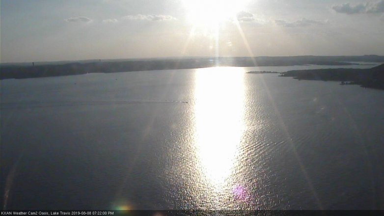Lake Travis webcam, August 8, 2019 6:25 PM CT