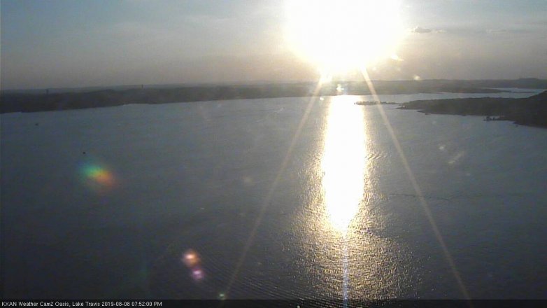 Lake Travis webcam, August 8, 2019 6:55 PM CT