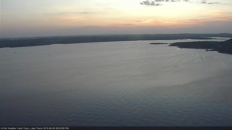 Lake Travis webcam, August 8, 2019 7:30 PM CT