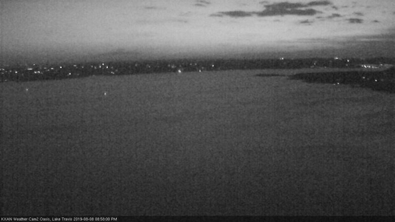 Lake Travis webcam, August 8, 2019 8:00 PM CT