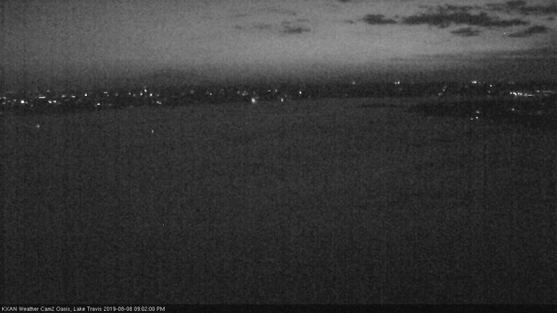 Lake Travis webcam, August 8, 2019 8:05 PM CT
