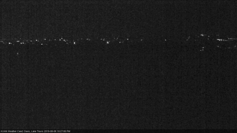 Lake Travis webcam, August 8, 2019 9:30 PM CT