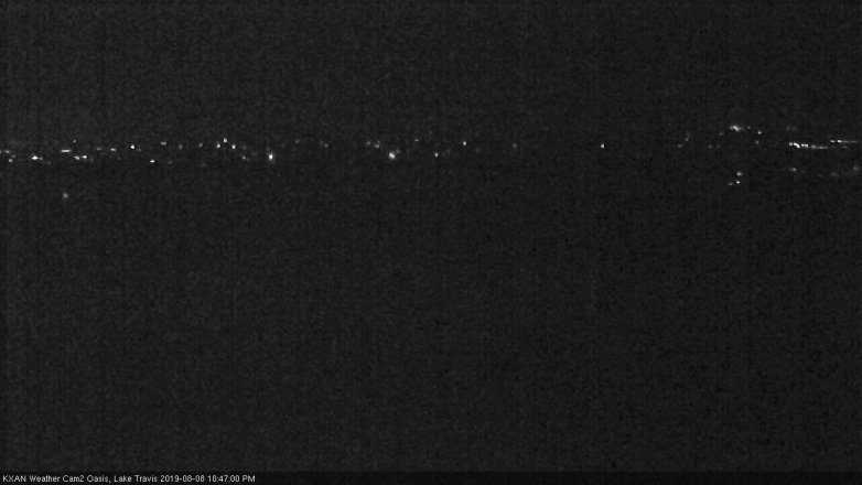 Lake Travis webcam, August 8, 2019 9:50 PM CT