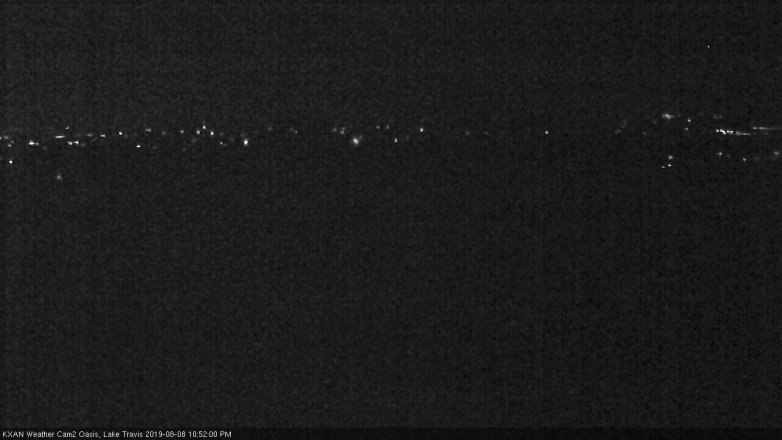 Lake Travis webcam, August 8, 2019 9:55 PM CT