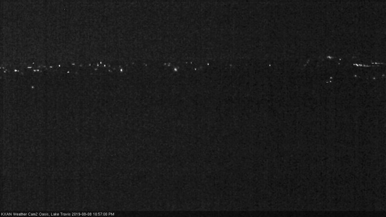 Lake Travis webcam, August 8, 2019 10:00 PM CT
