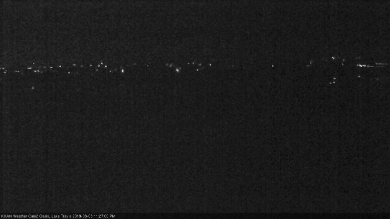 Lake Travis webcam, August 8, 2019 10:30 PM CT