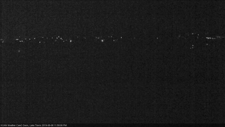 Lake Travis webcam, August 8, 2019 11:00 PM CT