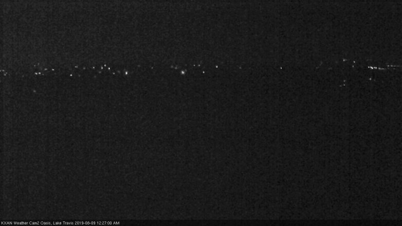 Lake Travis webcam, August 8, 2019 11:30 PM CT