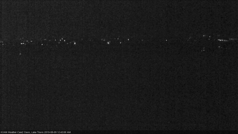Lake Travis webcam, August 8, 2019 11:45 PM CT