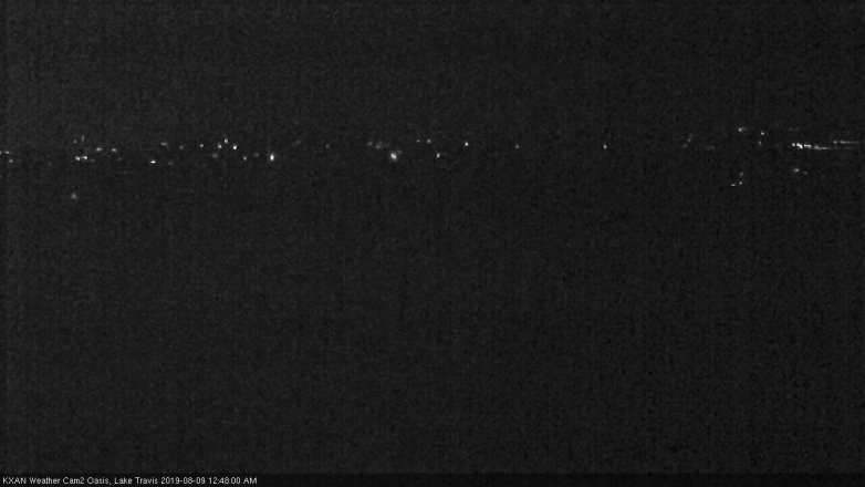 Lake Travis webcam, August 8, 2019 11:50 PM CT