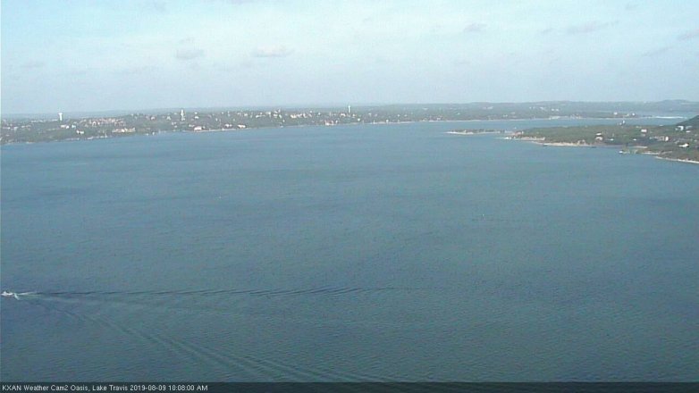 Lake Travis webcam, August 9, 2019 9:10 AM CT
