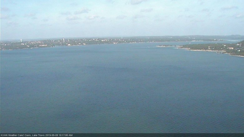 Lake Travis webcam, August 9, 2019 9:20 AM CT