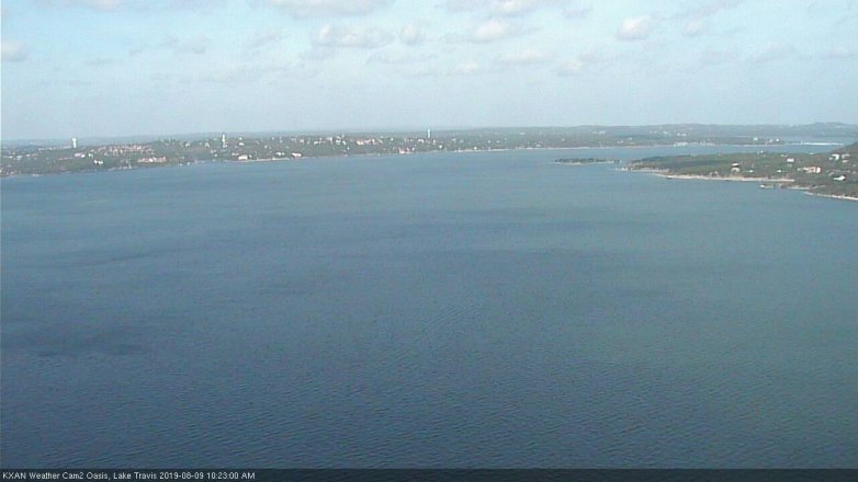 Lake Travis webcam, August 9, 2019 9:25 AM CT