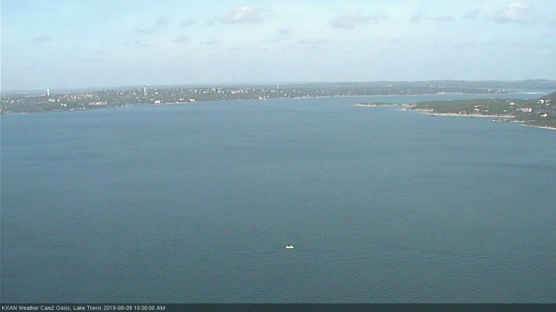 Lake Travis webcam, August 9, 2019 9:40 AM CT