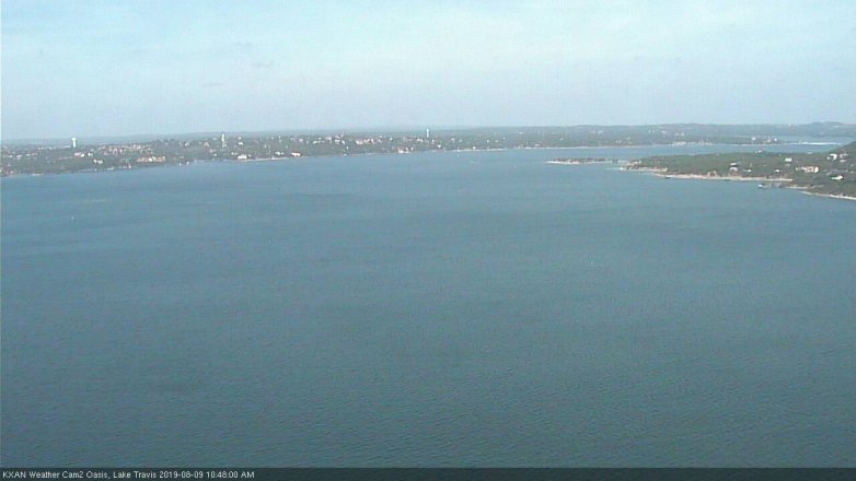 Lake Travis webcam, August 9, 2019 9:50 AM CT