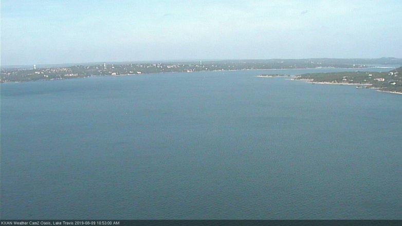 Lake Travis webcam, August 9, 2019 9:55 AM CT