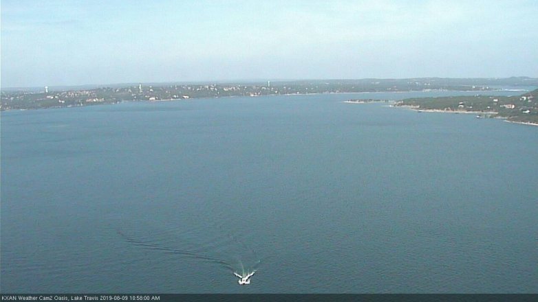 Lake Travis webcam, August 9, 2019 10:00 AM CT
