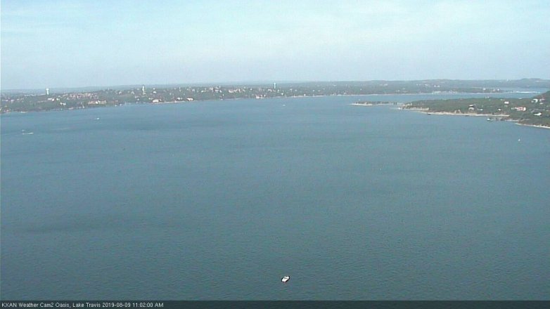 Lake Travis webcam, August 9, 2019 10:05 AM CT