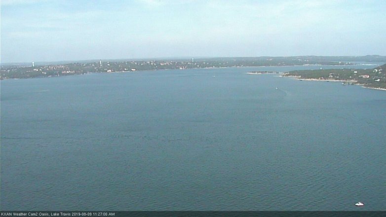 Lake Travis webcam, August 9, 2019 10:30 AM CT