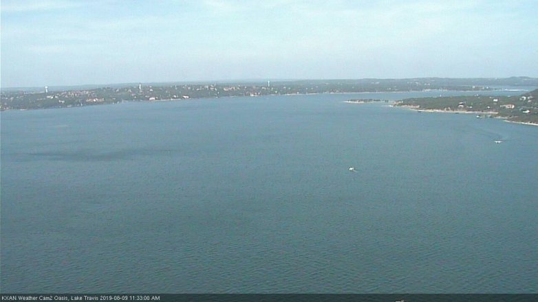 Lake Travis webcam, August 9, 2019 10:35 AM CT