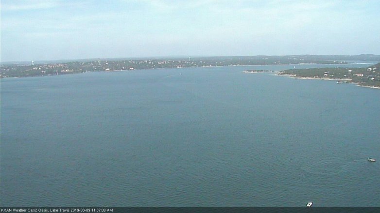Lake Travis webcam, August 9, 2019 10:40 AM CT