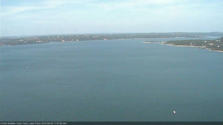 Lake Travis webcam, August 9, 2019 11:00 AM CT