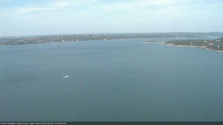 Lake Travis webcam, August 9, 2019 11:05 AM CT