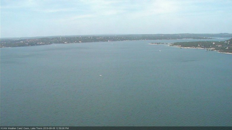 Lake Travis webcam, August 9, 2019 12:00 PM CT