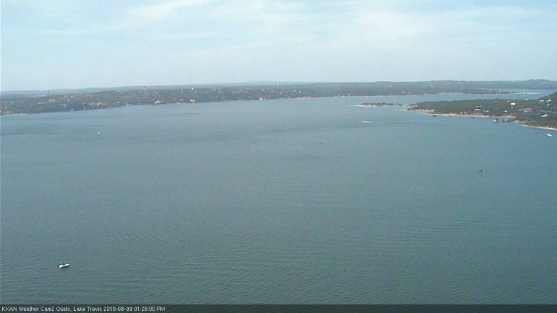 Lake Travis webcam, August 9, 2019 12:30 PM CT