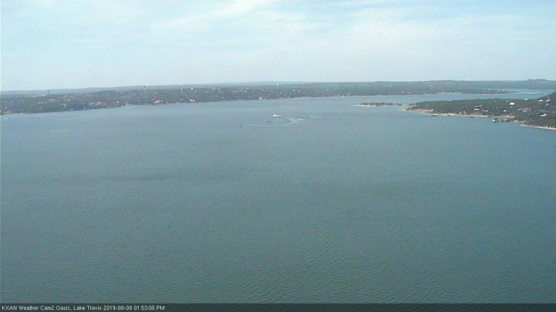 Lake Travis webcam, August 9, 2019 12:55 PM CT