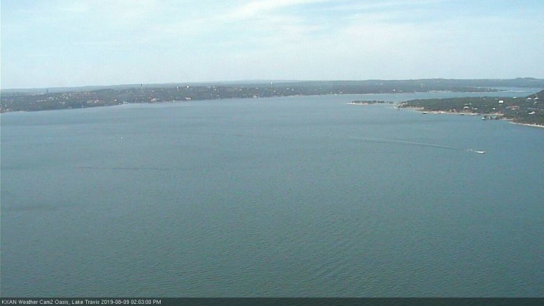 Lake Travis webcam, August 9, 2019 1:05 PM CT