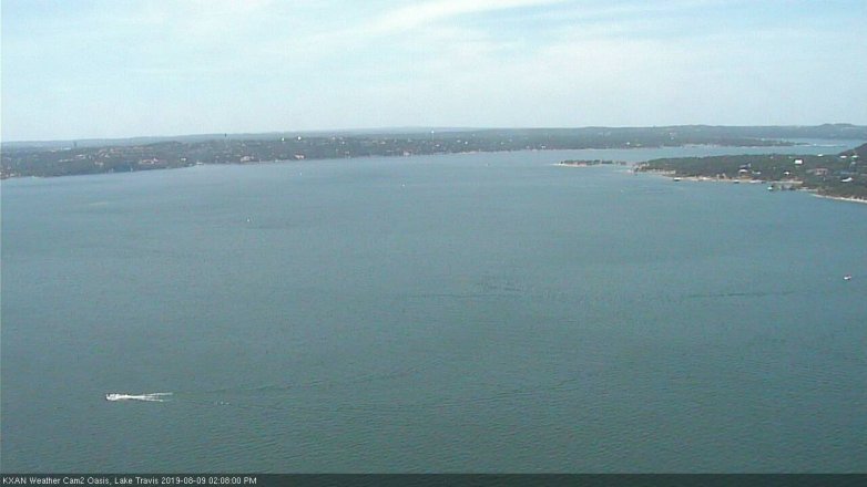 Lake Travis webcam, August 9, 2019 1:10 PM CT