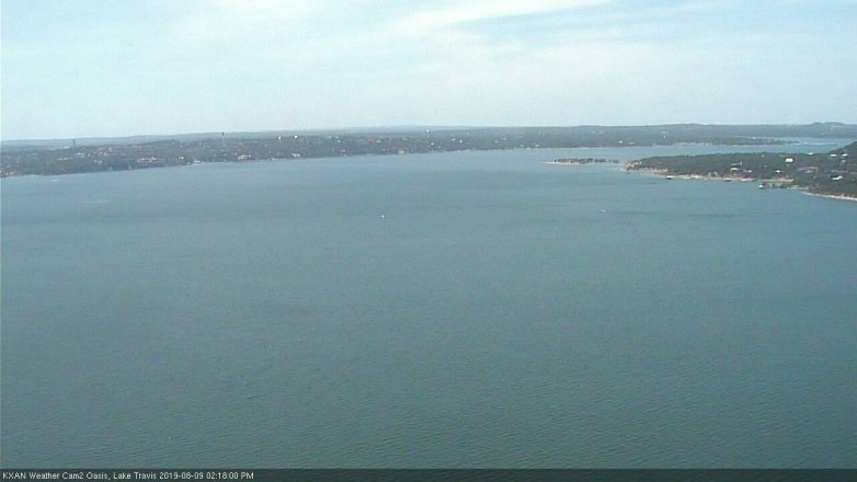 Lake Travis webcam, August 9, 2019 1:20 PM CT