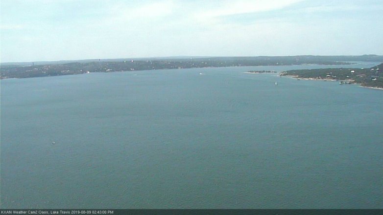 Lake Travis webcam, August 9, 2019 1:45 PM CT