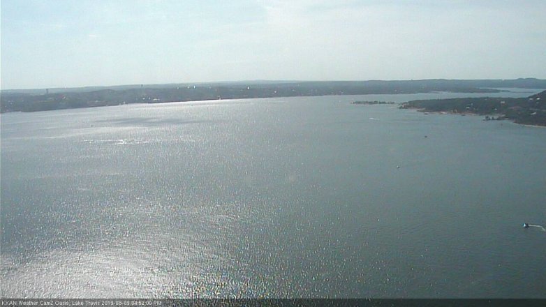 Lake Travis webcam, August 9, 2019 3:55 PM CT