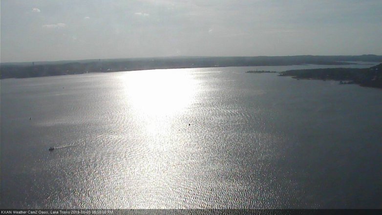 Lake Travis webcam, August 9, 2019 5:00 PM CT