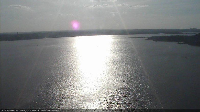 Lake Travis webcam, August 9, 2019 5:30 PM CT