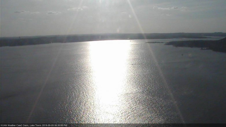 Lake Travis webcam, August 9, 2019 5:40 PM CT