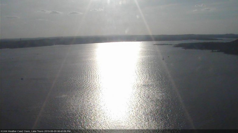 Lake Travis webcam, August 9, 2019 5:45 PM CT