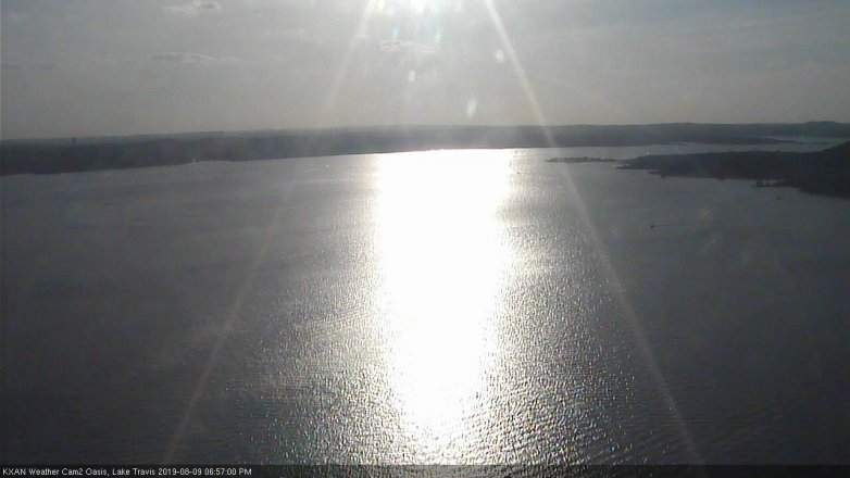 Lake Travis webcam, August 9, 2019 6:00 PM CT