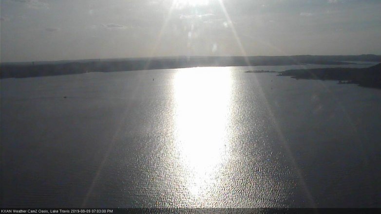 Lake Travis webcam, August 9, 2019 6:05 PM CT