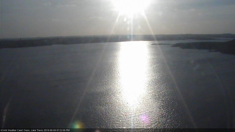 Lake Travis webcam, August 9, 2019 6:25 PM CT