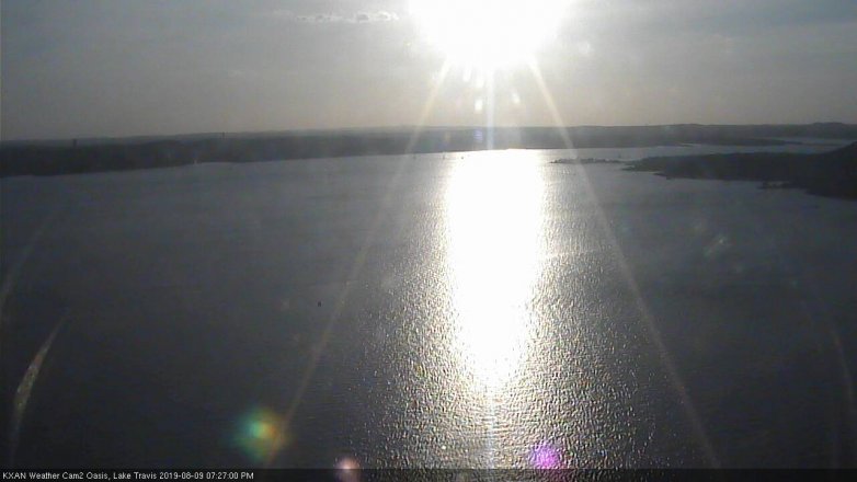 Lake Travis webcam, August 9, 2019 6:30 PM CT