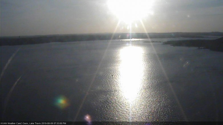 Lake Travis webcam, August 9, 2019 6:35 PM CT