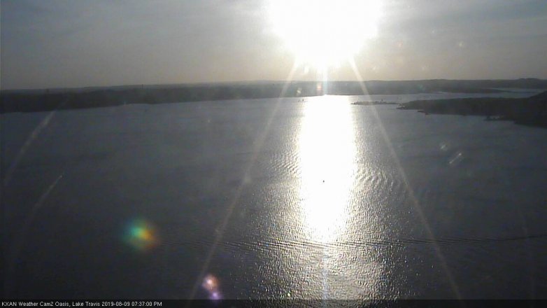 Lake Travis webcam, August 9, 2019 6:40 PM CT
